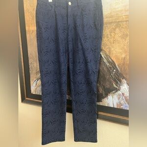 Lafayette 148 Navy Print Pants Size 6